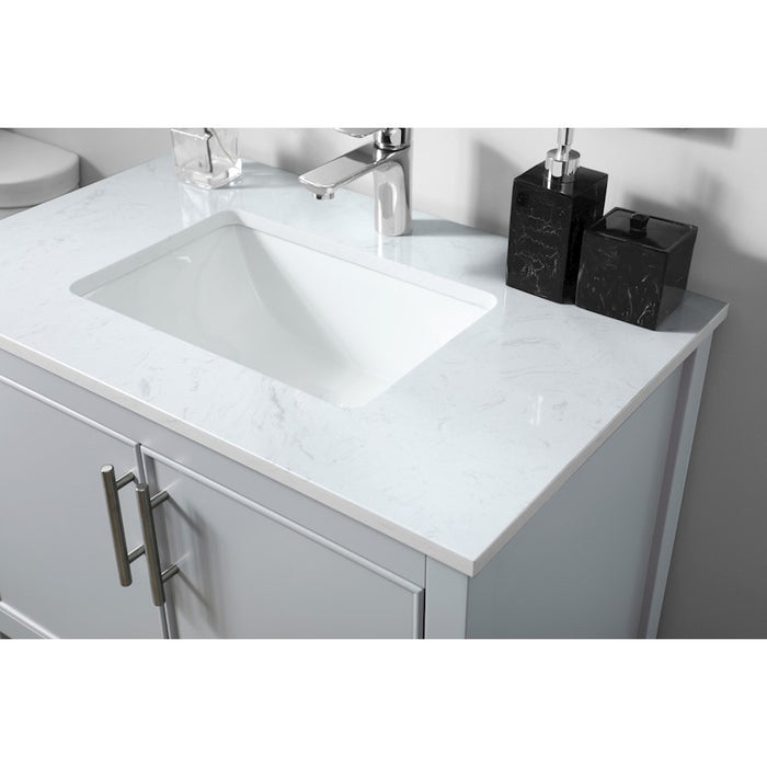 Elegant Lighting Everett 30"L Single Vanity Sink, Grey