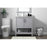 Elegant Lighting Everett 30"L Single Vanity Sink, Grey