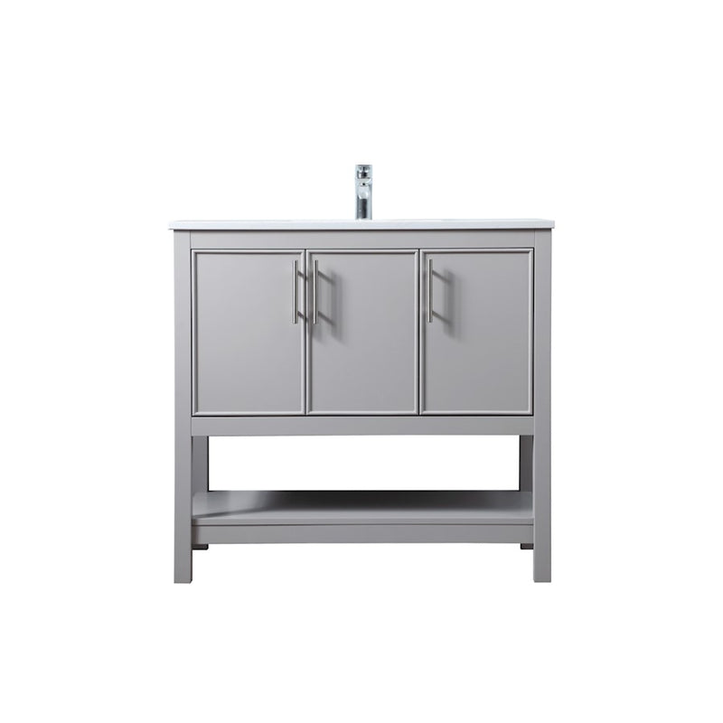 Elegant Lighting Everett 36"L Single Vanity Sink, Grey - VF26636GR
