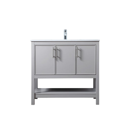 Elegant Lighting Everett 36"L Single Vanity Sink, Grey - VF26636GR
