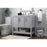 Elegant Lighting Everett 36"L Single Vanity Sink, Grey