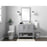 Elegant Lighting Everett 36"L Single Vanity Sink, Grey