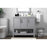 Elegant Lighting Everett 36"L Single Vanity Sink, Grey