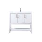 Elegant Lighting Everett 36"L Single Vanity Sink, White - VF26636WH