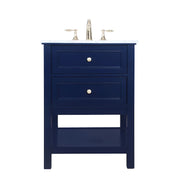 Elegant Kitchen/Bath Metropolis 24" Single Bathroom Vanity, Blue - VF27024BL