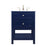 Elegant Kitchen/Bath Metropolis 24" Single Bathroom Vanity, Blue - VF27024BL