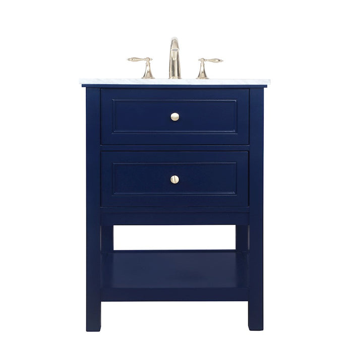 Elegant Kitchen/Bath Metropolis 24" Single Bathroom Vanity, Blue - VF27024BL