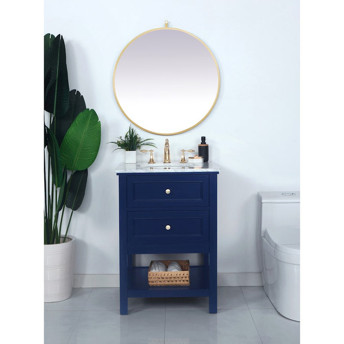 Elegant Kitchen/Bath Metropolis 24" Single Bathroom Vanity, Blue