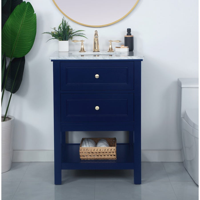 Elegant Kitchen/Bath Metropolis 24" Single Bathroom Vanity, Blue
