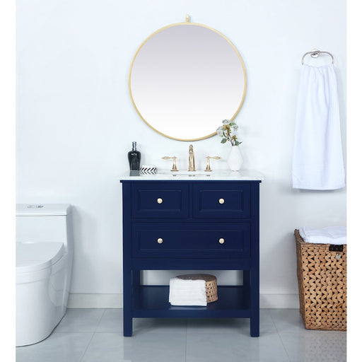 Elegant Kitchen/Bath Metropolis 30" Single Bathroom Vanity, Blue