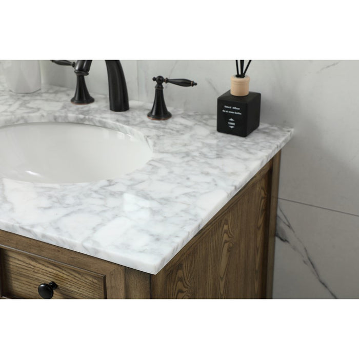 Elegant Metropolis 30" Single Bathroom Vanity, Driftwood