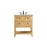 Elegant Metropolis 30" Single Bathroom Vanity, Natural Wood - VF27030NW