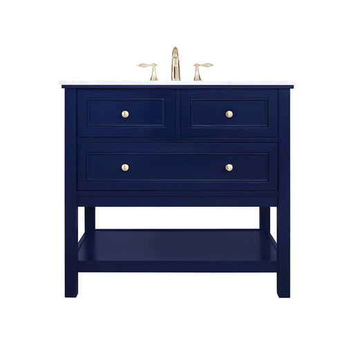 Elegant Kitchen/Bath Metropolis 36" Single Bathroom Vanity, Blue - VF27036BL