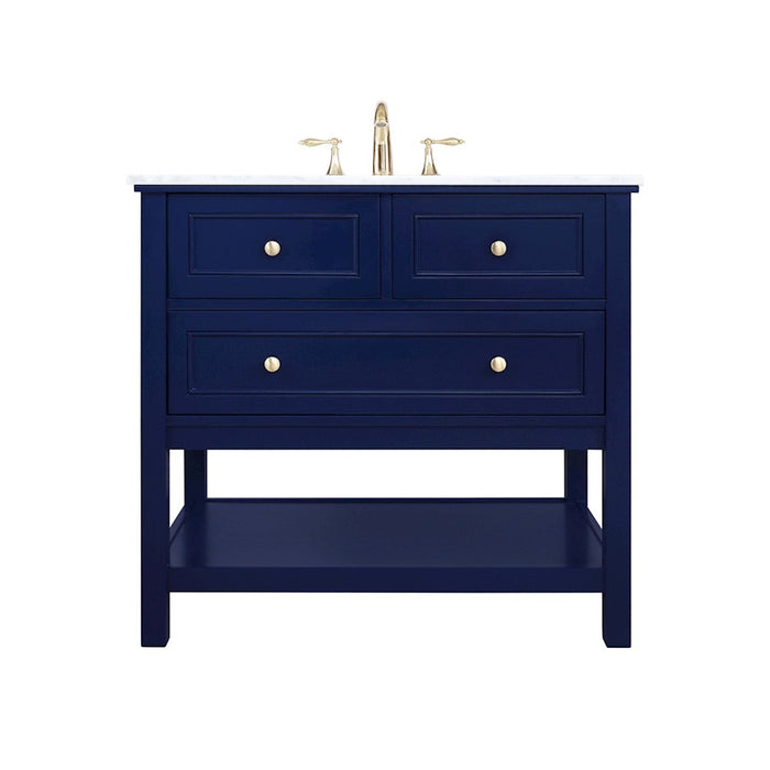 Elegant Kitchen/Bath Metropolis 36" Single Bathroom Vanity, Blue - VF27036BL