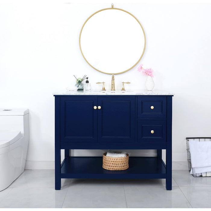 Elegant Kitchen/Bath Metropolis 42" Single Bathroom Vanity, Blue