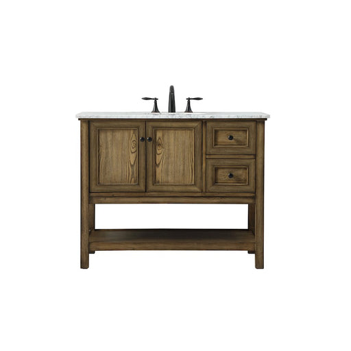 Elegant Metropolis 42" Single Bathroom Vanity, Driftwood - VF27042DW