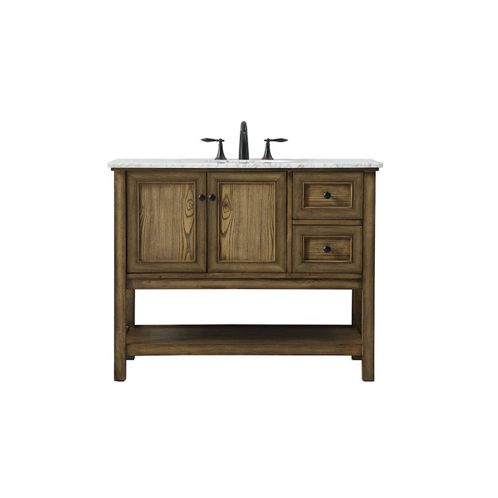 Elegant Metropolis 42" Single Bathroom Vanity, Driftwood - VF27042DW