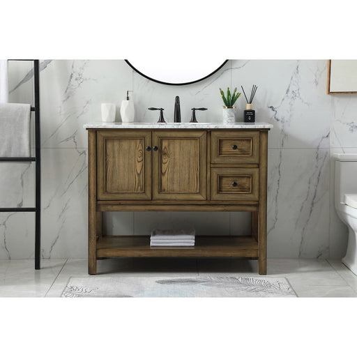 Elegant Metropolis 42" Single Bathroom Vanity, Driftwood