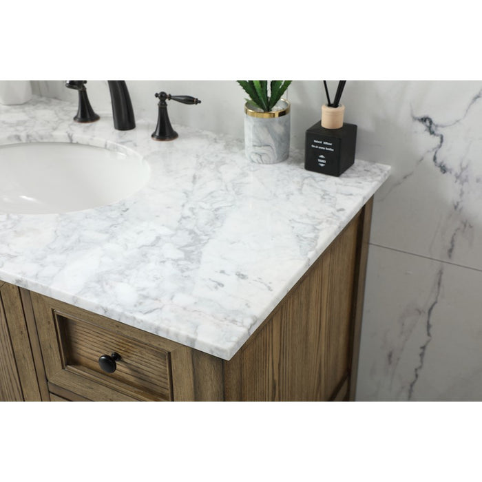 Elegant Metropolis 42" Single Bathroom Vanity, Driftwood