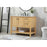 Elegant Metropolis 42" Single Bathroom Vanity, Natural Wood