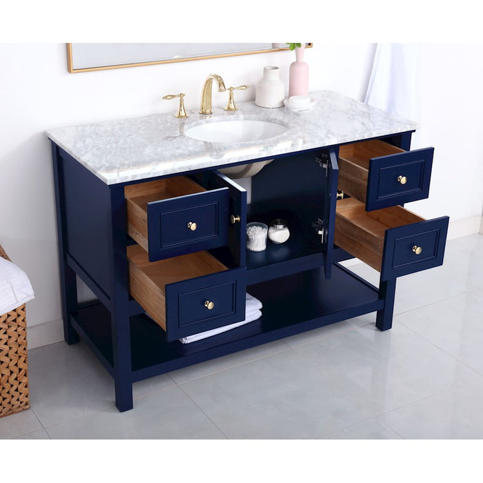 Elegant Metropolis 42" Single Bathroom Vanity, Natural Wood