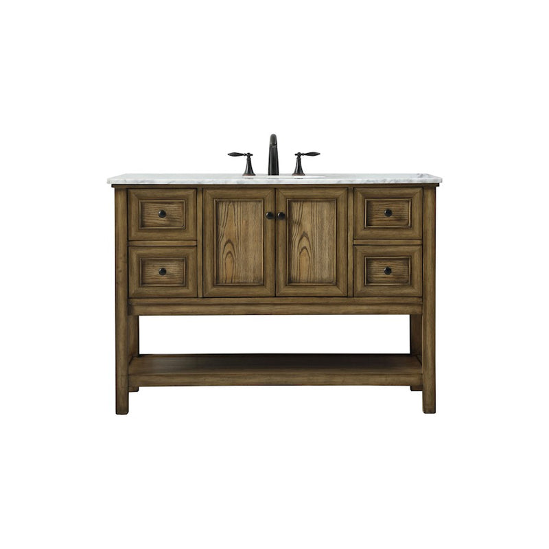 Elegant Metropolis 48" Single Bathroom Vanity, Driftwood - VF27048DW