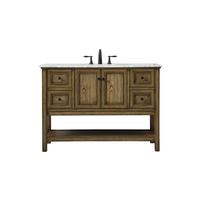 Elegant Metropolis 48" Single Bathroom Vanity, Driftwood - VF27048DW