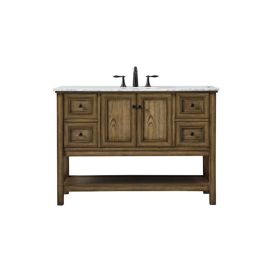 Elegant Metropolis 48" Single Bathroom Vanity, Driftwood - VF27048DW