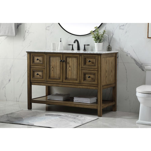 Elegant Metropolis 48" Single Bathroom Vanity, Driftwood