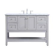 Elegant Metropolis 48" Single Bathroom Vanity, Natural Wood - VF27048NW