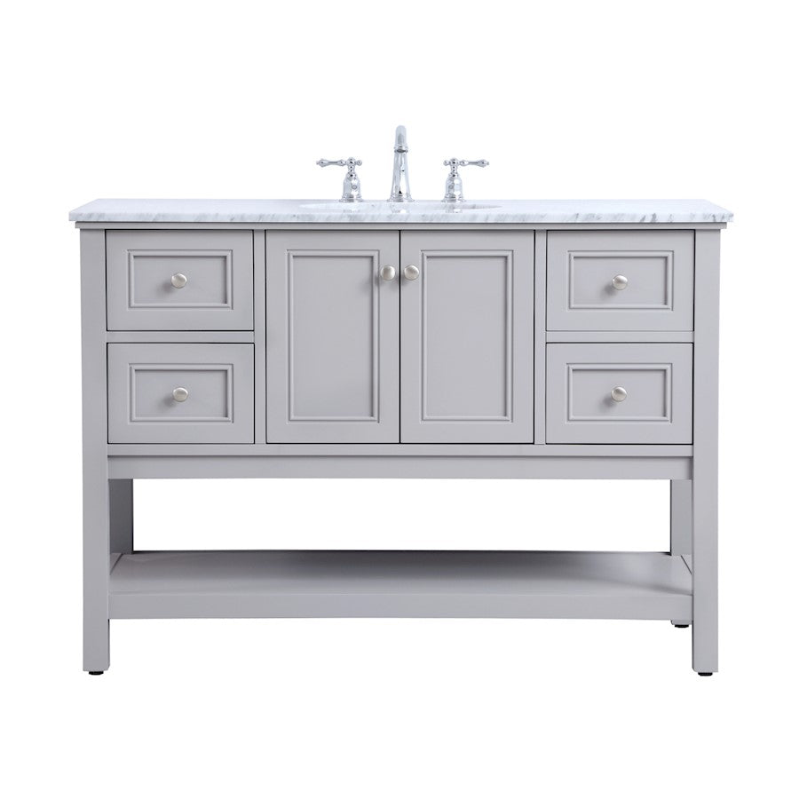Elegant Metropolis 48" Single Bathroom Vanity, Natural Wood - VF27048NW