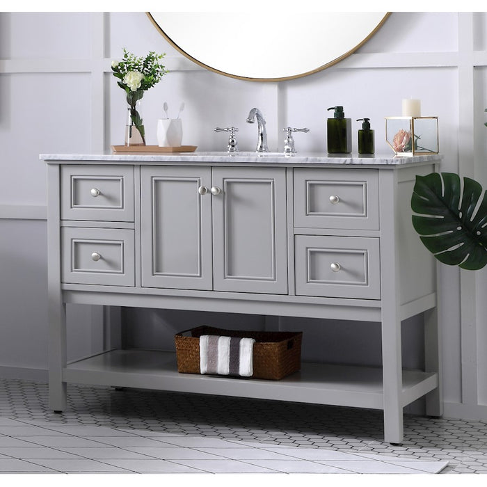 Elegant Metropolis 48" Single Bathroom Vanity, Natural Wood