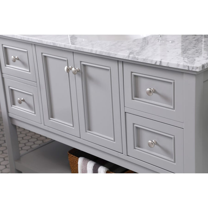 Elegant Metropolis 48" Single Bathroom Vanity, Natural Wood