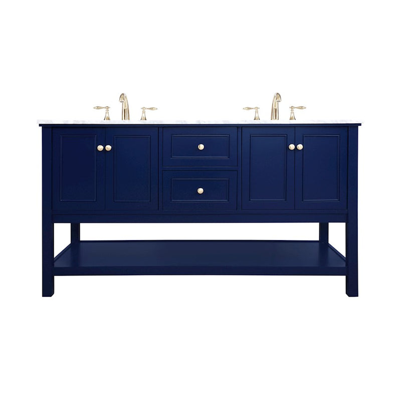 Elegant Kitchen/Bath Metropolis 60" Single Bathroom Vanity, Blue - VF27060DBL