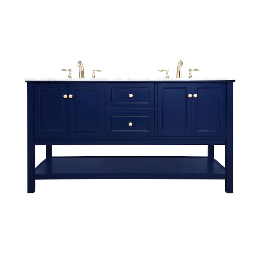 Elegant Kitchen/Bath Metropolis 60" Single Bathroom Vanity, Blue - VF27060DBL