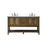 Elegant Metropolis 60" Double Bathroom Vanity, Driftwood - VF27060DDW