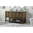 Elegant Metropolis 60" Double Bathroom Vanity, Driftwood