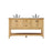 Elegant Metropolis 60" Double Bathroom Vanity, Natural Wood - VF27060DNW