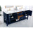 Elegant Metropolis 60" Double Bathroom Vanity, Natural Wood
