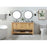 Elegant Metropolis 60" Double Bathroom Vanity, Natural Wood