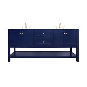 Elegant Kitchen/Bath Metropolis 72" Single Bathroom Vanity, Blue - VF27072DBL