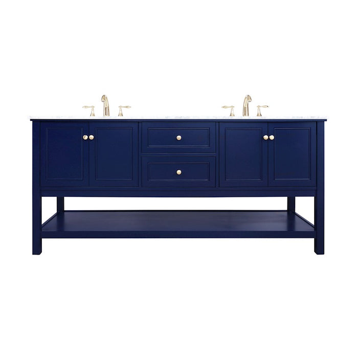 Elegant Kitchen/Bath Metropolis 72" Single Bathroom Vanity, Blue - VF27072DBL