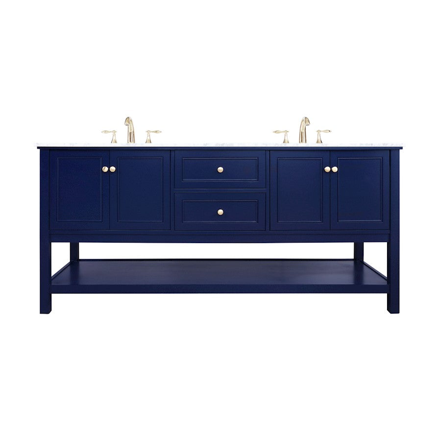 Elegant Kitchen/Bath Metropolis 72" Single Bathroom Vanity, Blue - VF27072DBL
