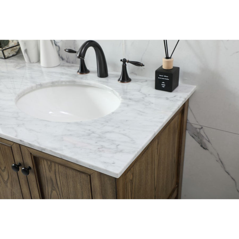 Elegant Metropolis 72" Double Bathroom Vanity, Driftwood