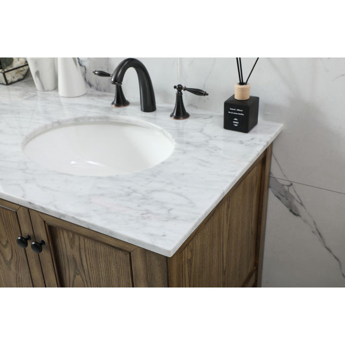 Elegant Metropolis 72" Double Bathroom Vanity, Driftwood