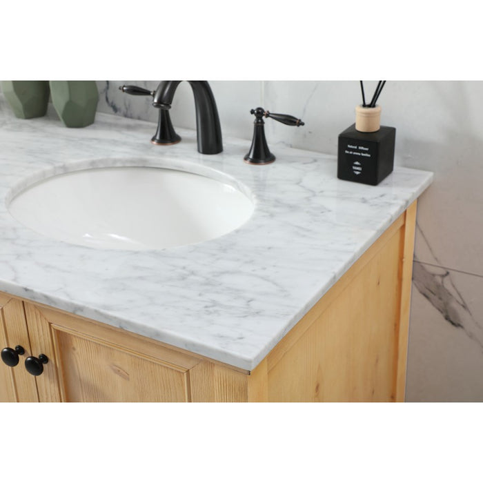 Elegant Metropolis 72" Double Bathroom Vanity, Natural Wood