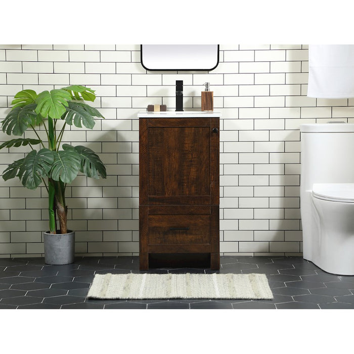 Elegant Kitchen/Bath Soma 18" Single Bathroom Vanity, Expresso