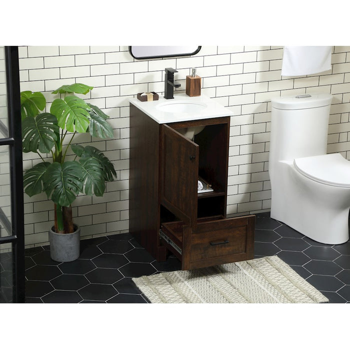 Elegant Kitchen/Bath Soma 18" Single Bathroom Vanity, Expresso