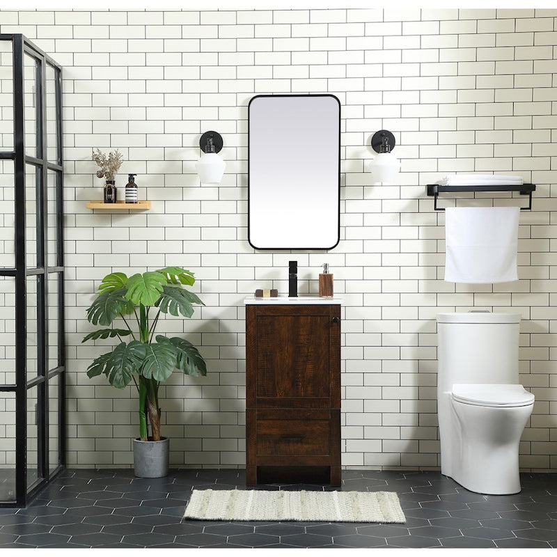 Elegant Kitchen/Bath Soma 18" Single Bathroom Vanity, Expresso