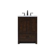 Elegant Kitchen/Bath Soma 24" Single Bathroom Vanity, Expresso - VF2824EX